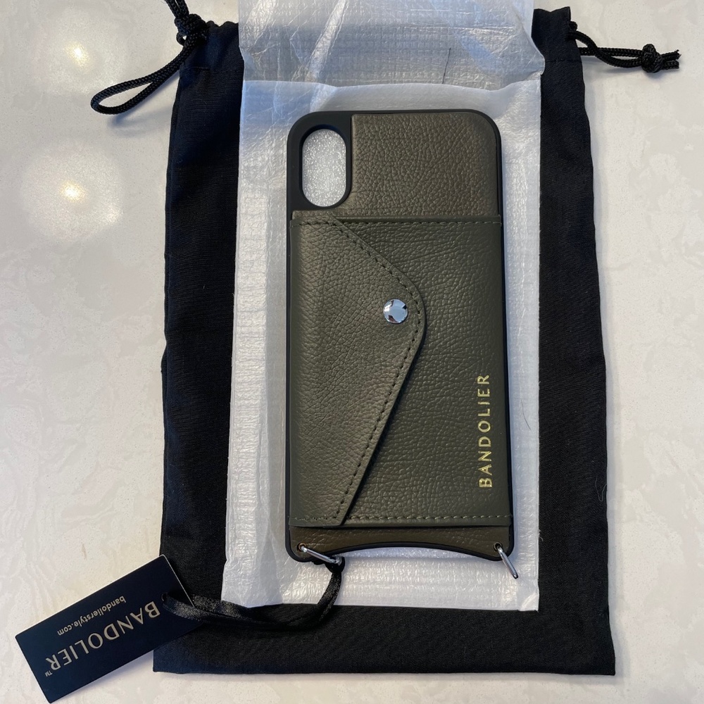 Bandolier iPhone X/XS Hailey Leather Case Green